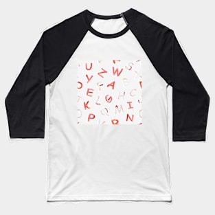 Alphabet letter pattern Baseball T-Shirt